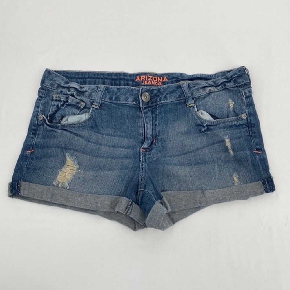 Arizona Jeans Co Stretch Jean Shorts size 11 Shorty Low Rise Juniors
